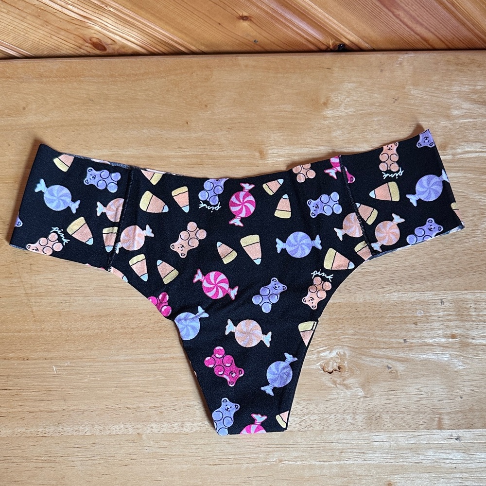 PINK No Show Halloween Candy Thong